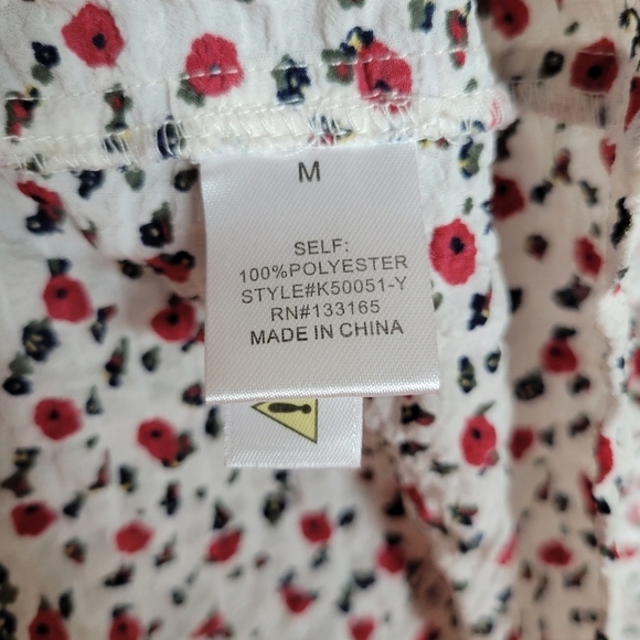 Chelsea & Violet Girls Floral Button Neck Ruffle Sleeves Dress Size Medium - Picture 5 of 5